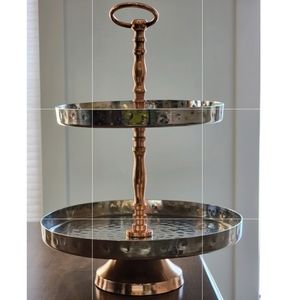 Rose Gold and Silver Tiered Stand